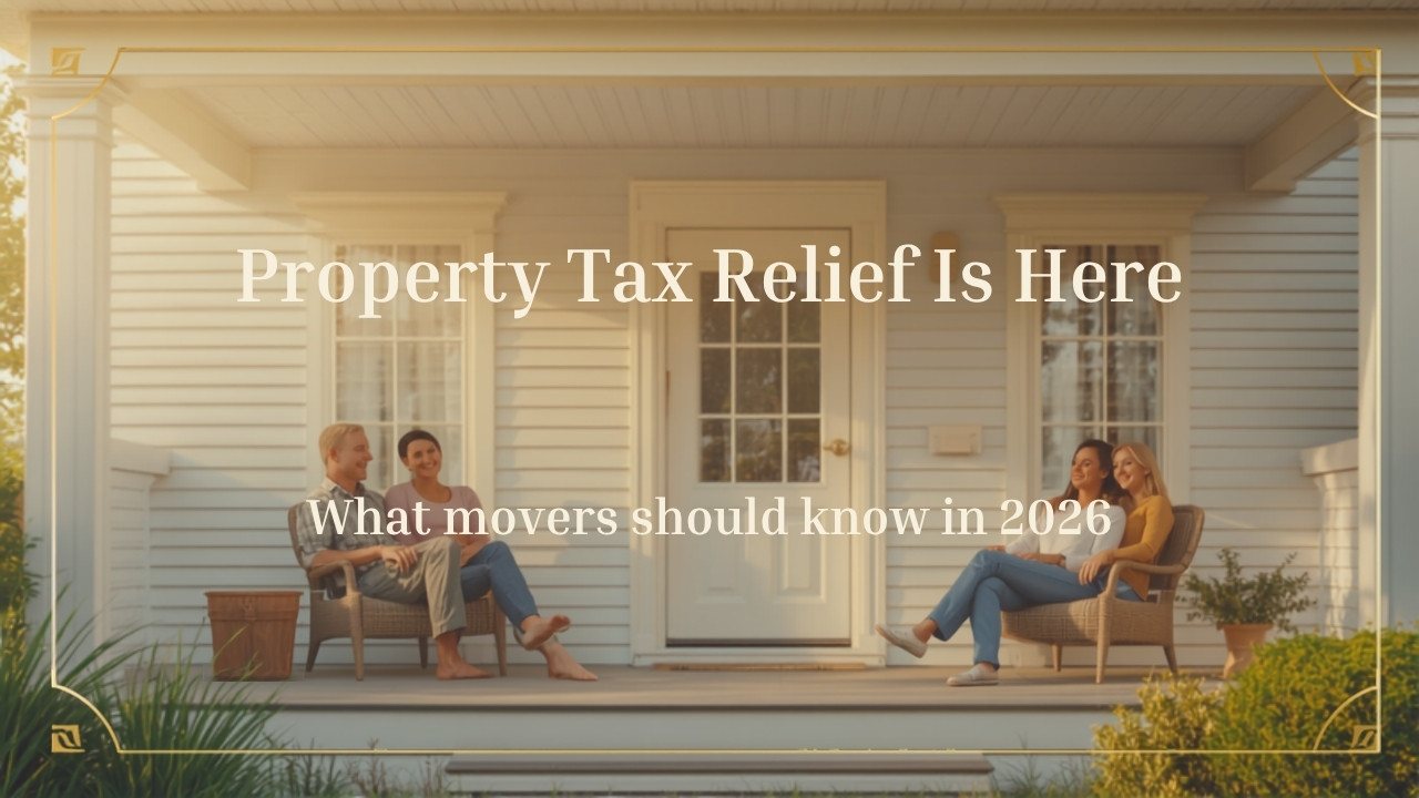 Homeowner reviewing 2026 property tax relief savings